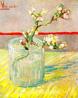 jh1361, Blossoming Almond Branch in a Glass
